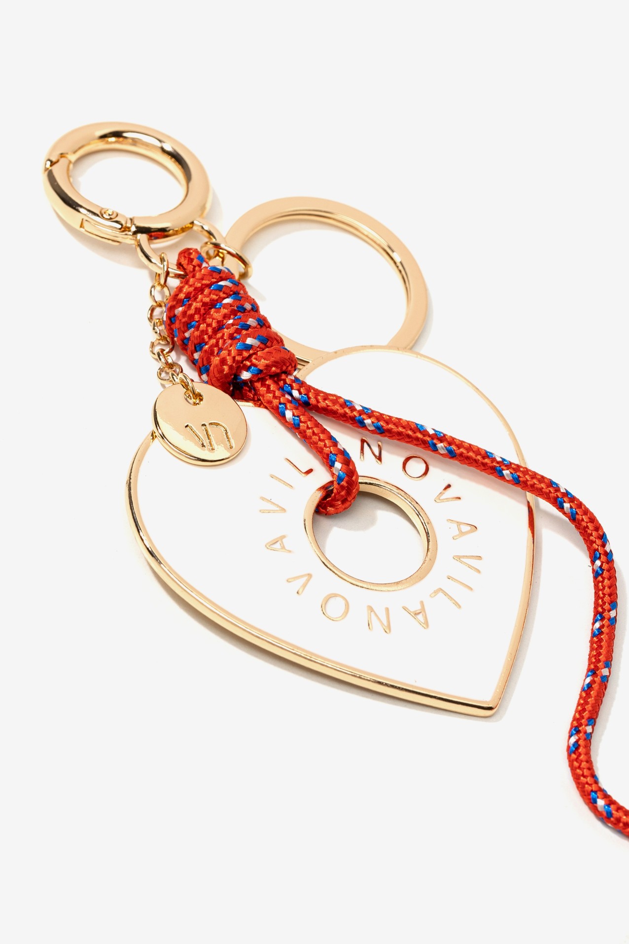 White Heart Keychain Pendant