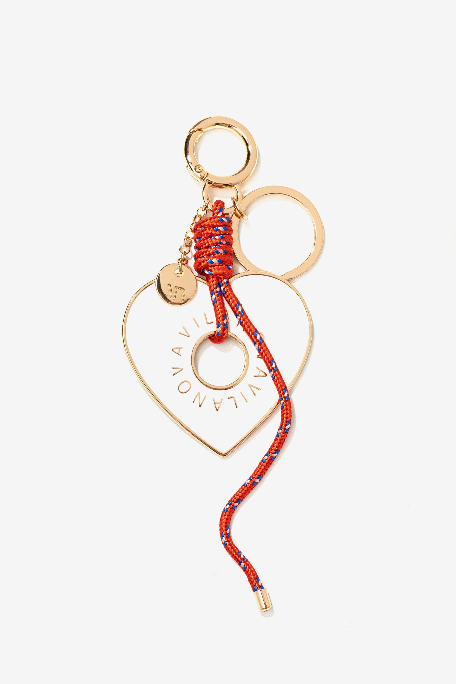White Heart Keychain Pendant