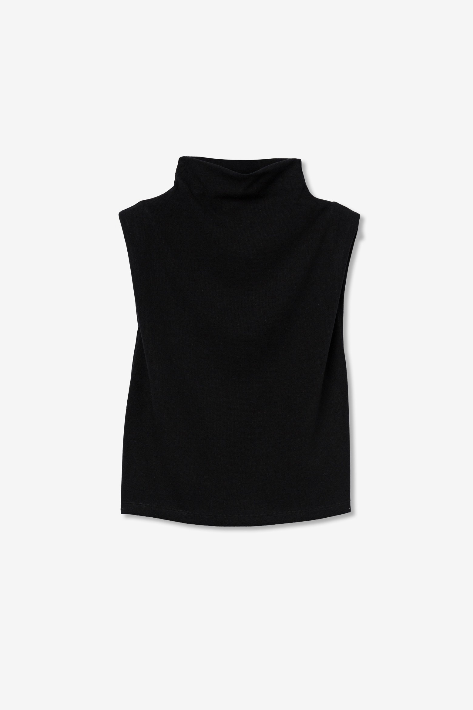 Black Slim Sleeveless T-shirt