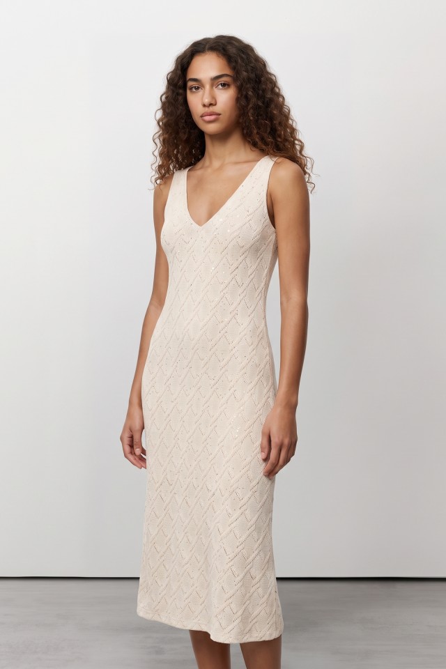 Ivory Sleeveless Knit Dress Ivory Sleeveless Knit Dress