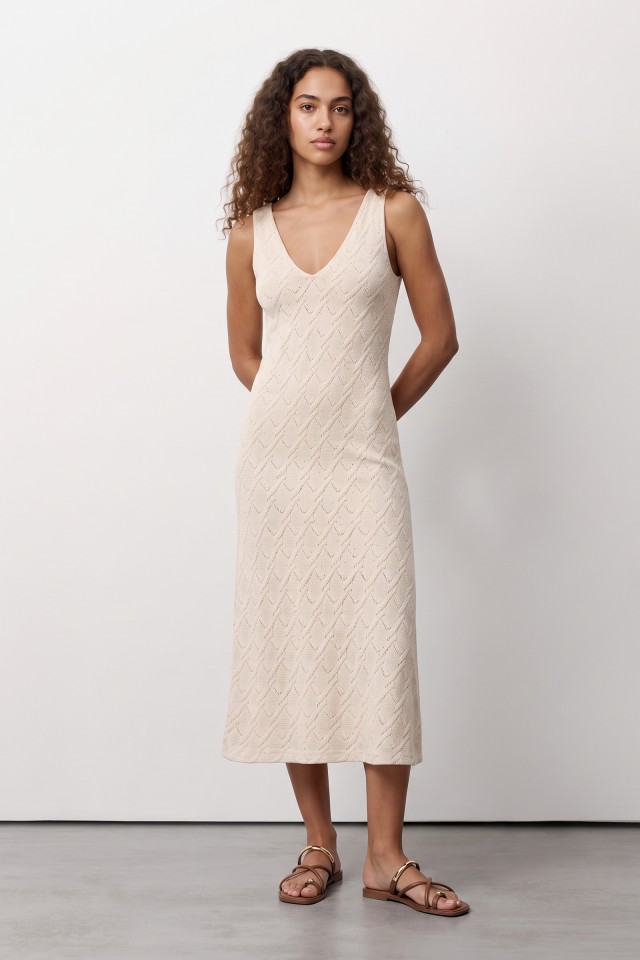 Ivory Sleeveless Knit Dress Ivory Sleeveless Knit Dress