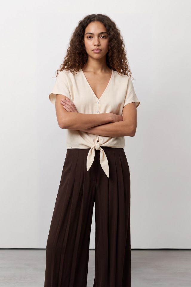 Light Beige Short Sleeve Shirt