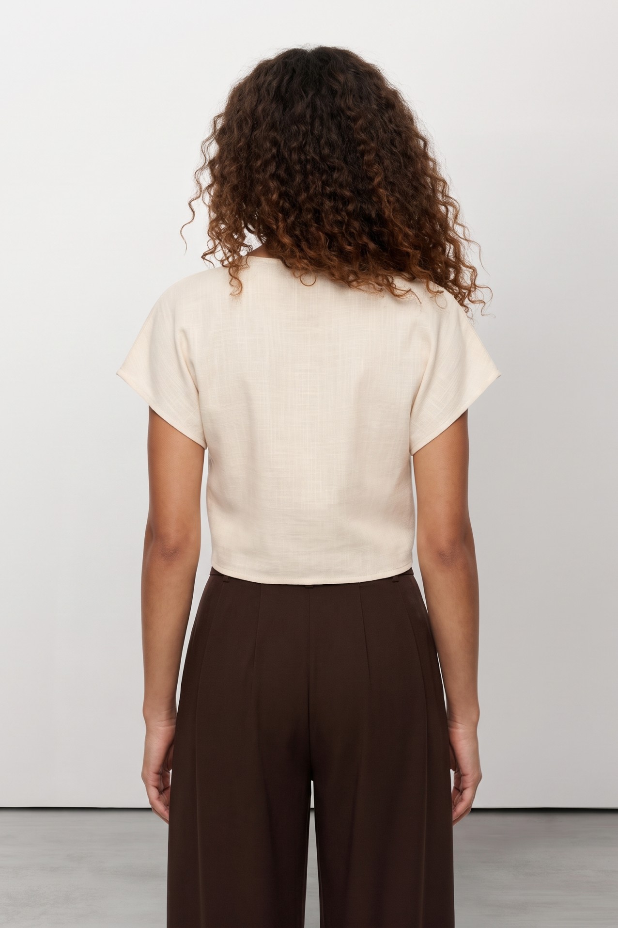 Light Beige Short Sleeve Shirt