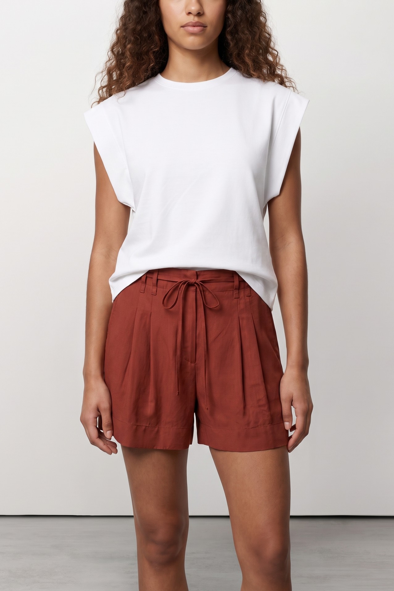 White Minimalist Straight T-shirt