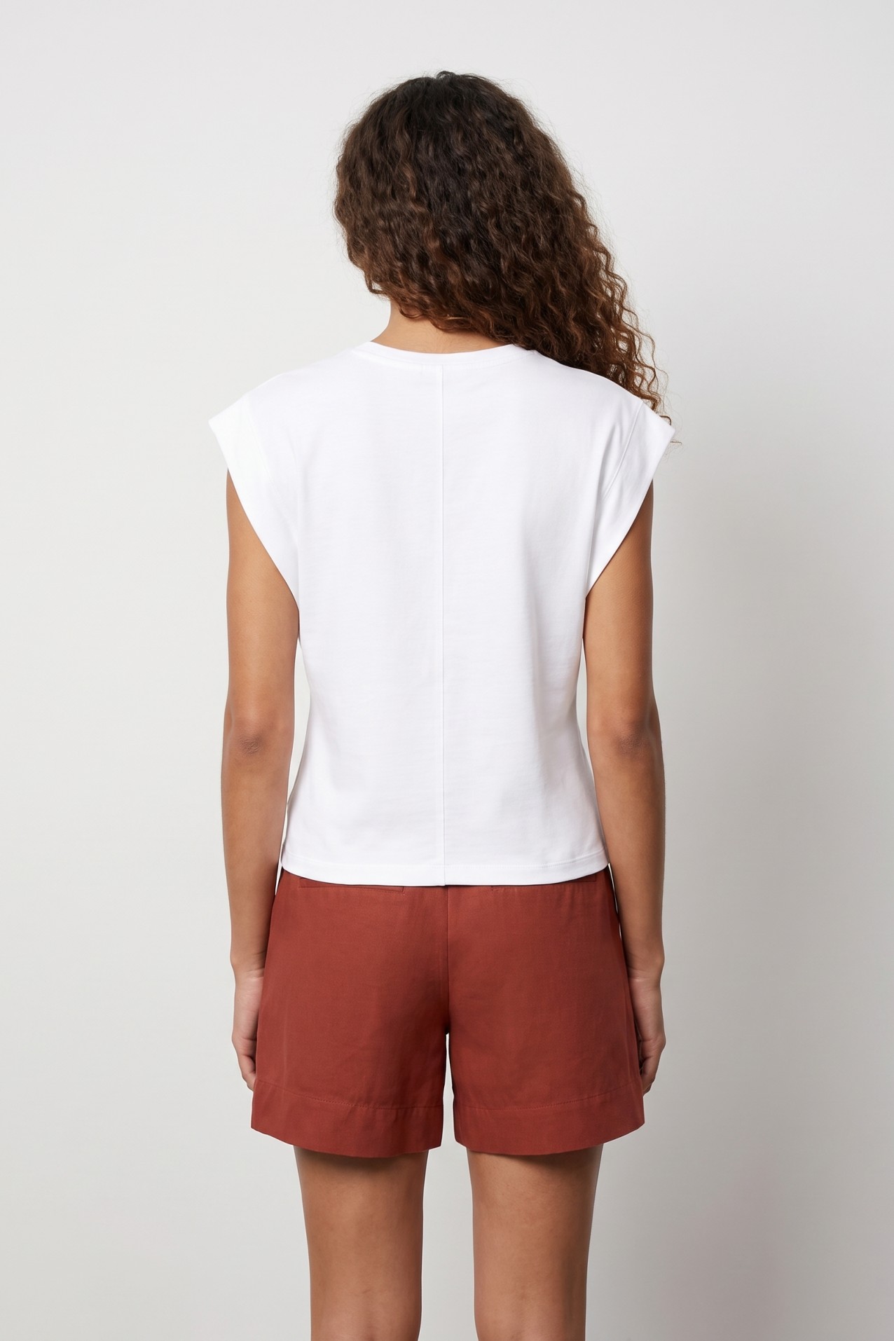 White Minimalist Straight T-shirt