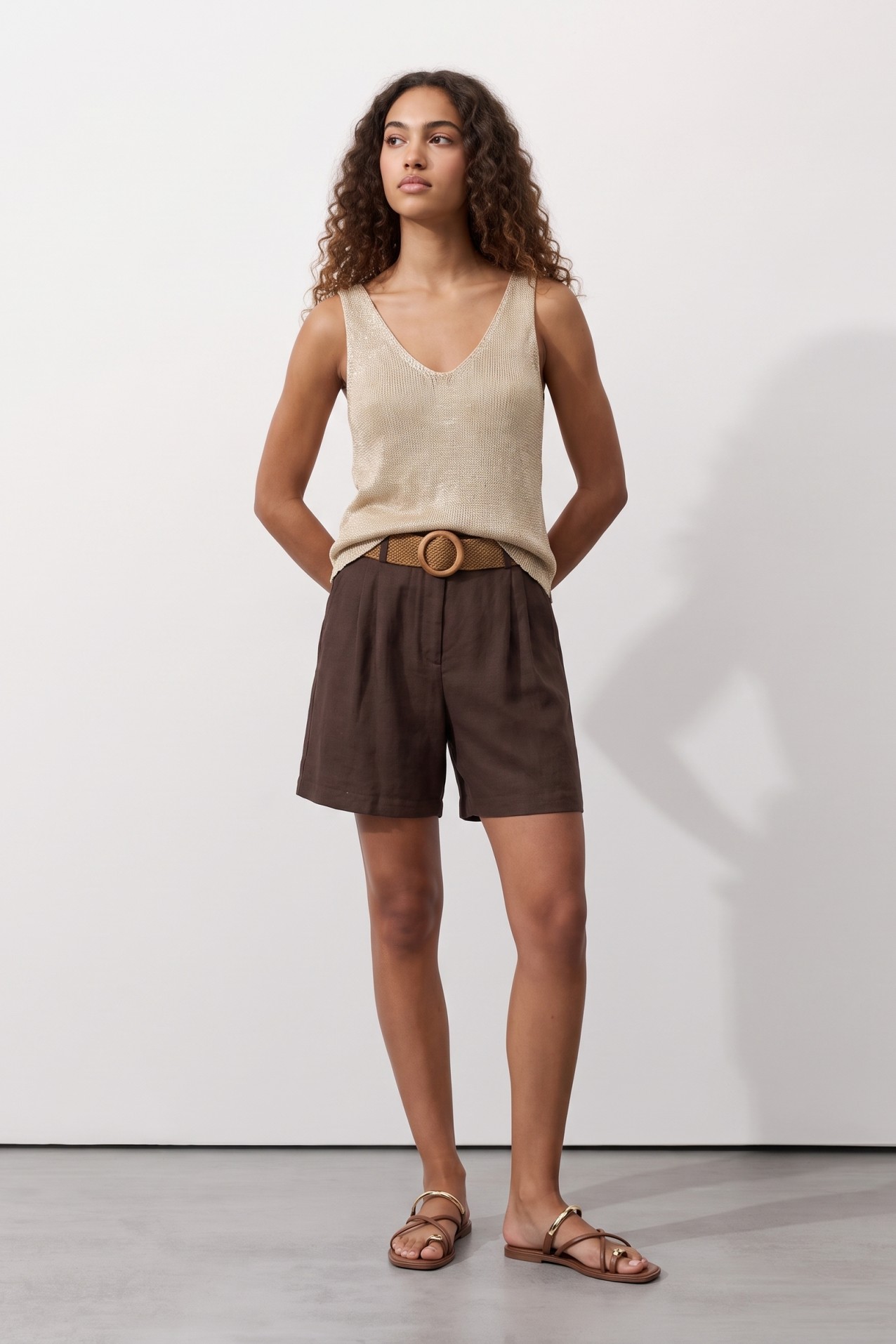 Camisola tricot prateada regular