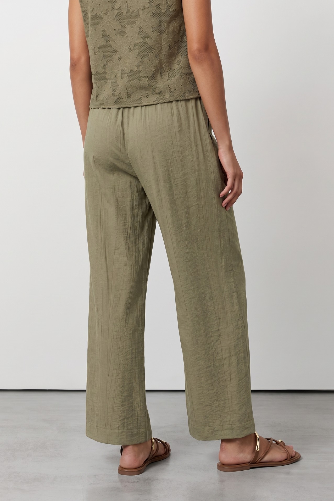 Olive Green Wide Culotte