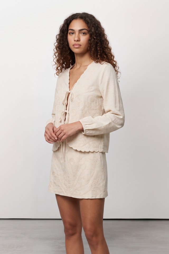 Light Beige Mini Skirt