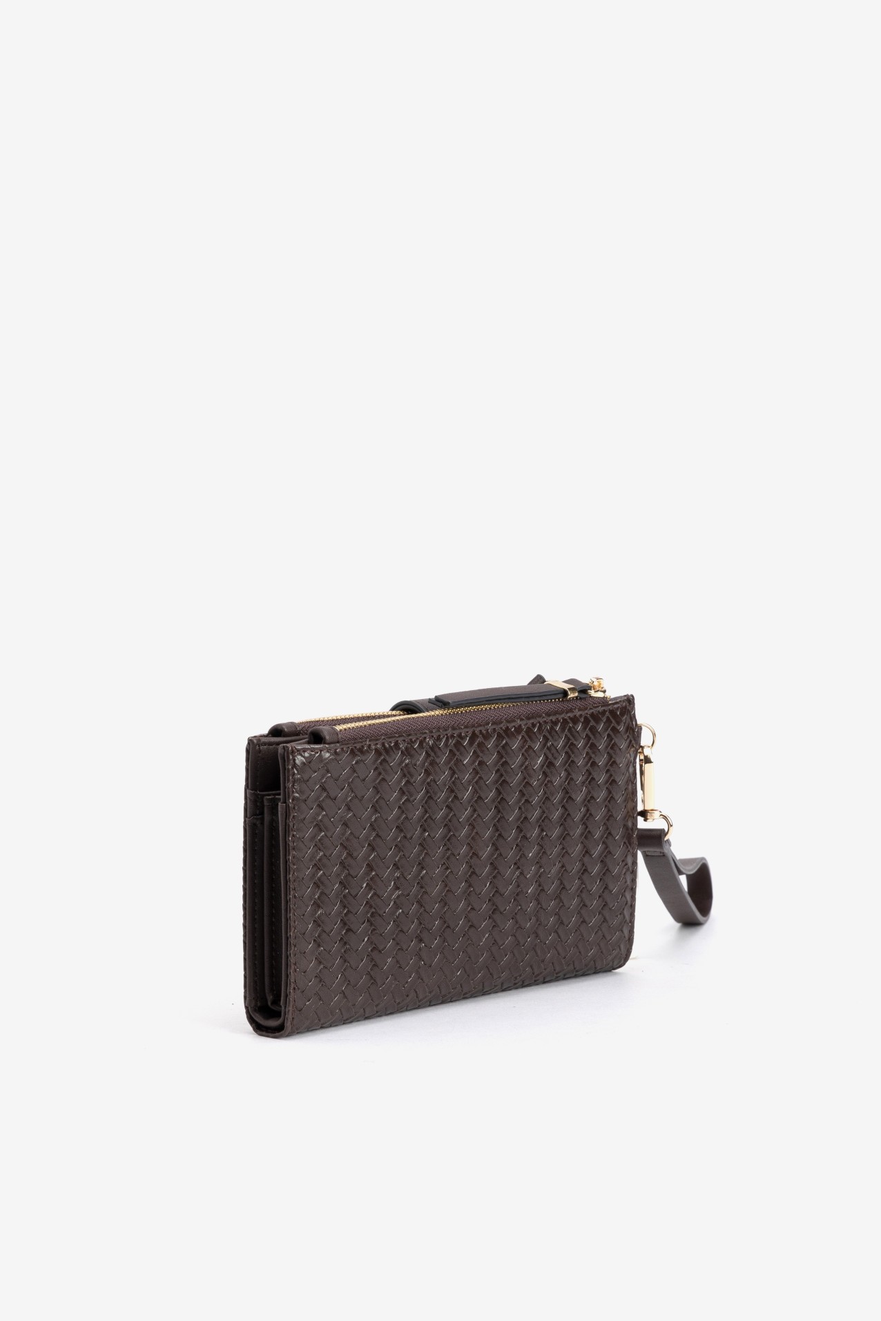 Brown Textured Coin Purse