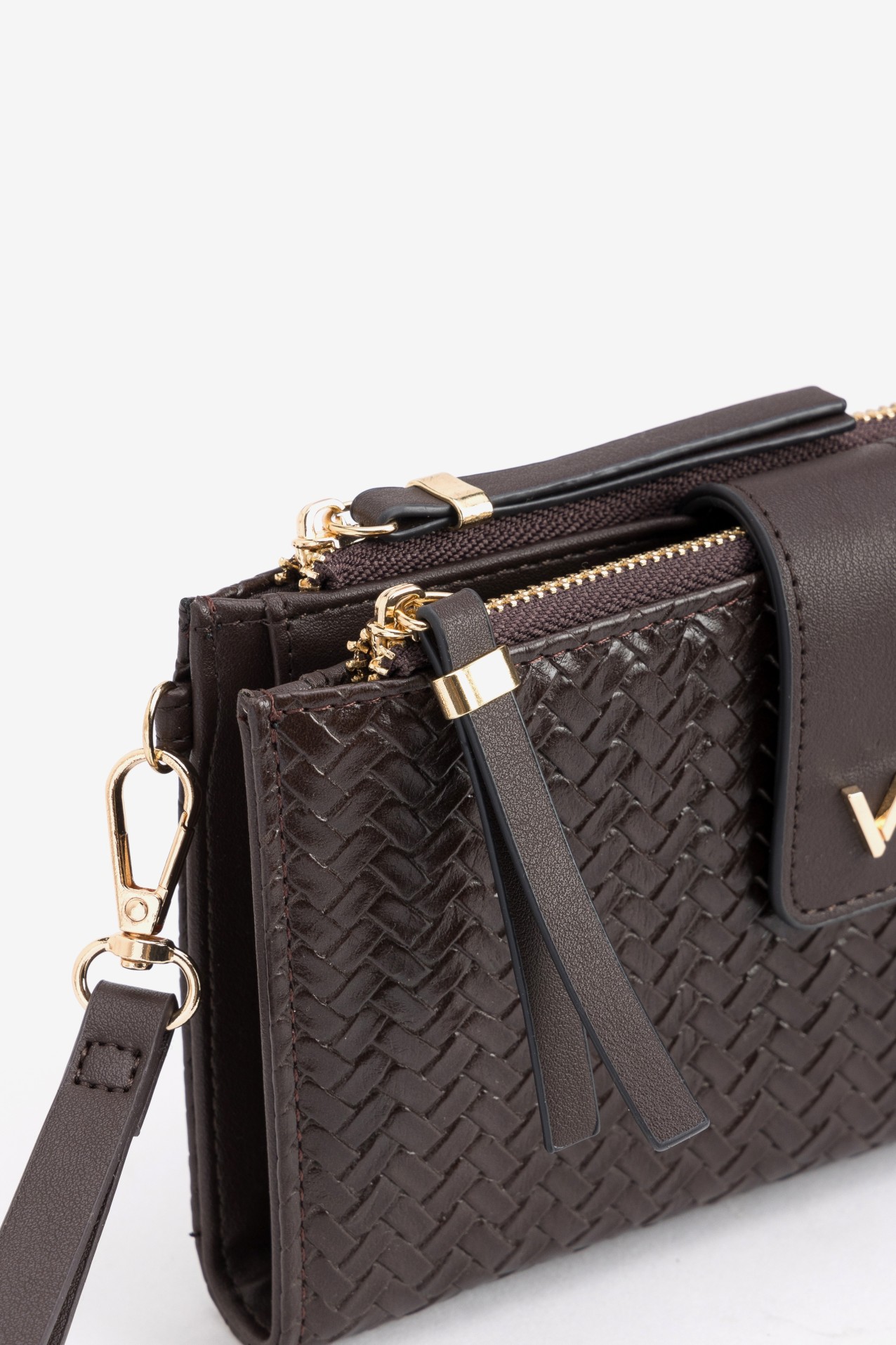 Brown Textured Coin Purse
