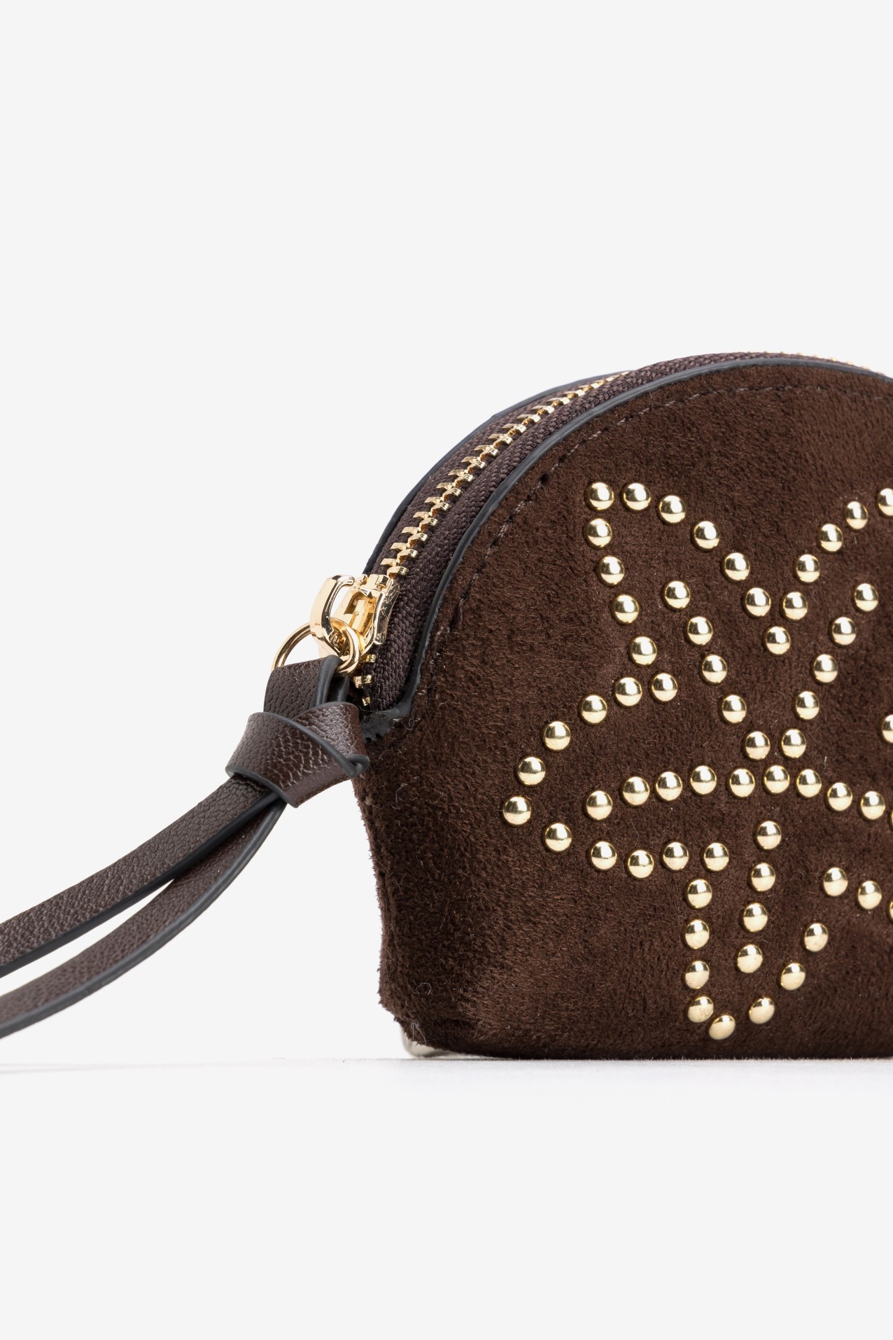Brown Studded Coin Purse