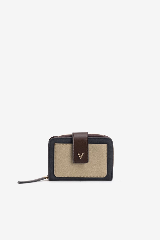 Beige Medium Zip Wallet