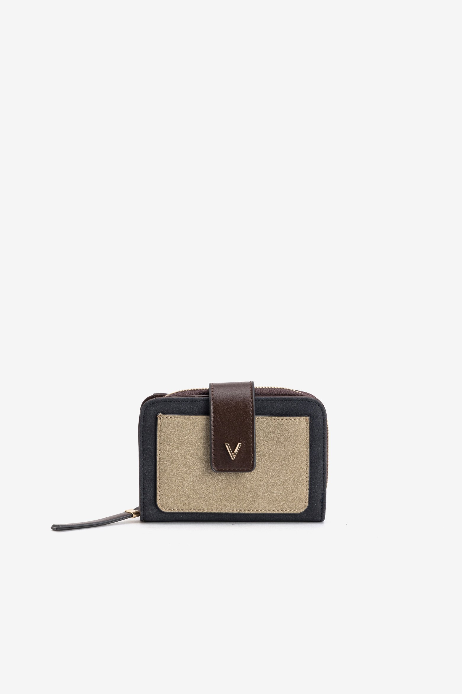 Beige Medium Zip Wallet