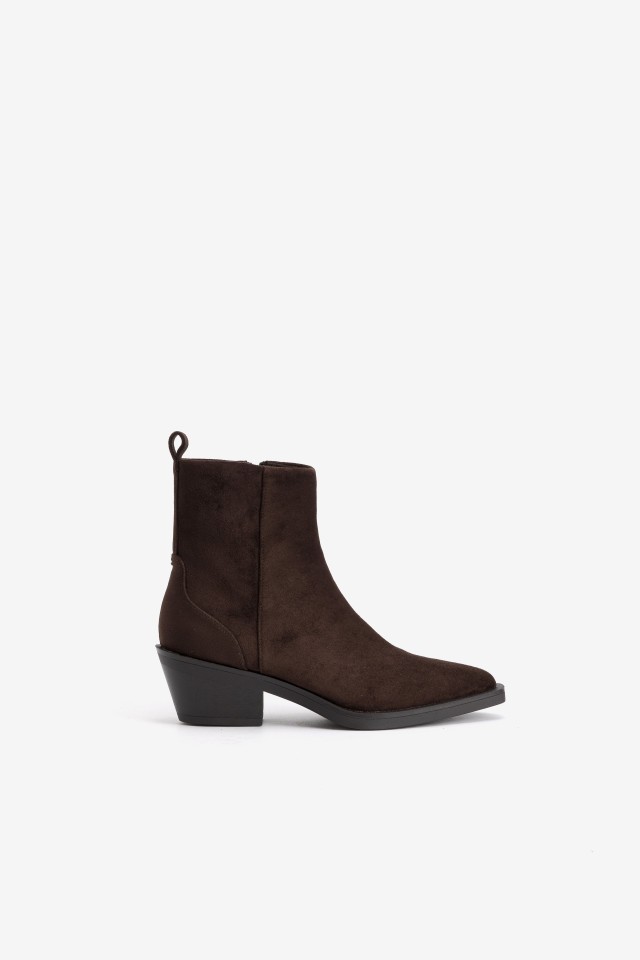 Chunky Brown Ankle Boots