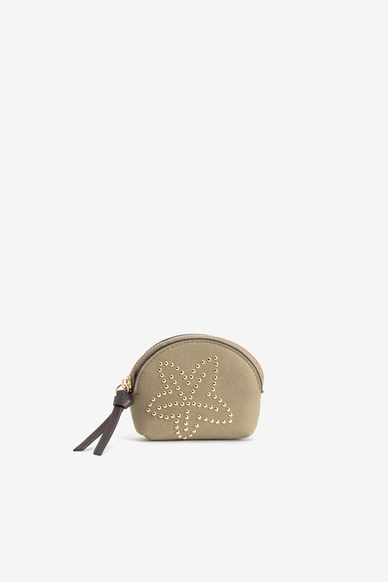 Beige Star Stud Coin Purse