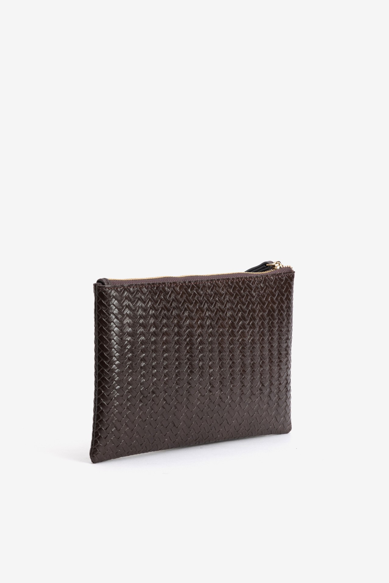 Brown Woven Coin Purse
