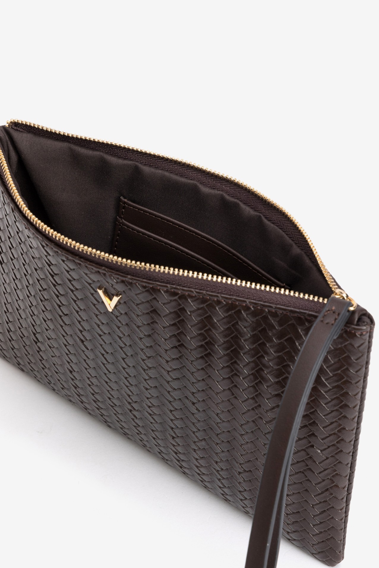 Brown Woven Coin Purse