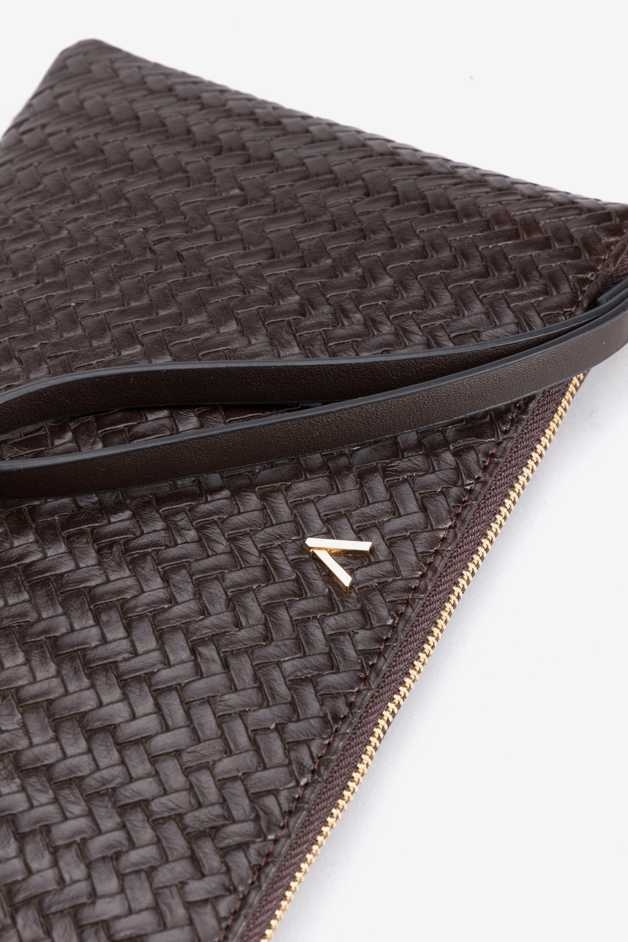 Brown Woven Coin Purse