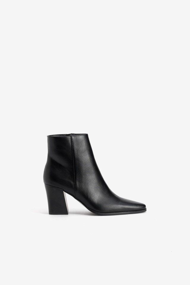 Black Chunky Heel Boots