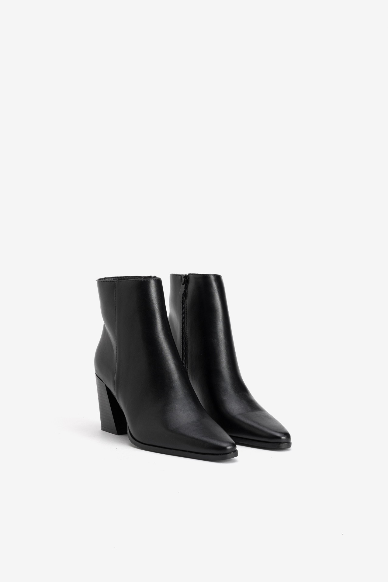 Black Chunky Heel Boots