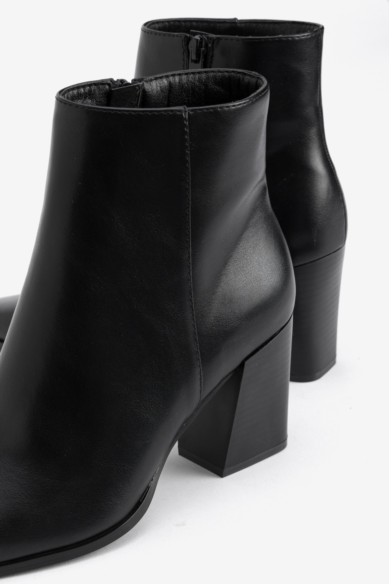 Black Chunky Heel Boots