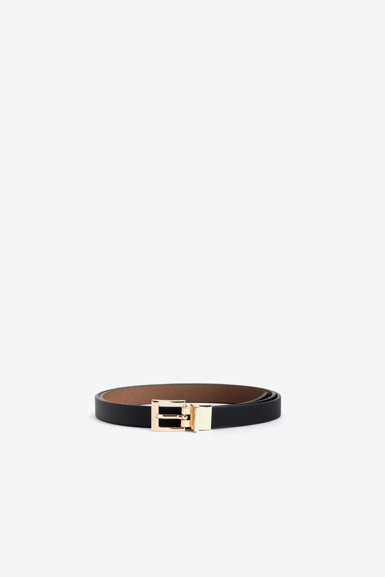 Reversible Slim Black Belt