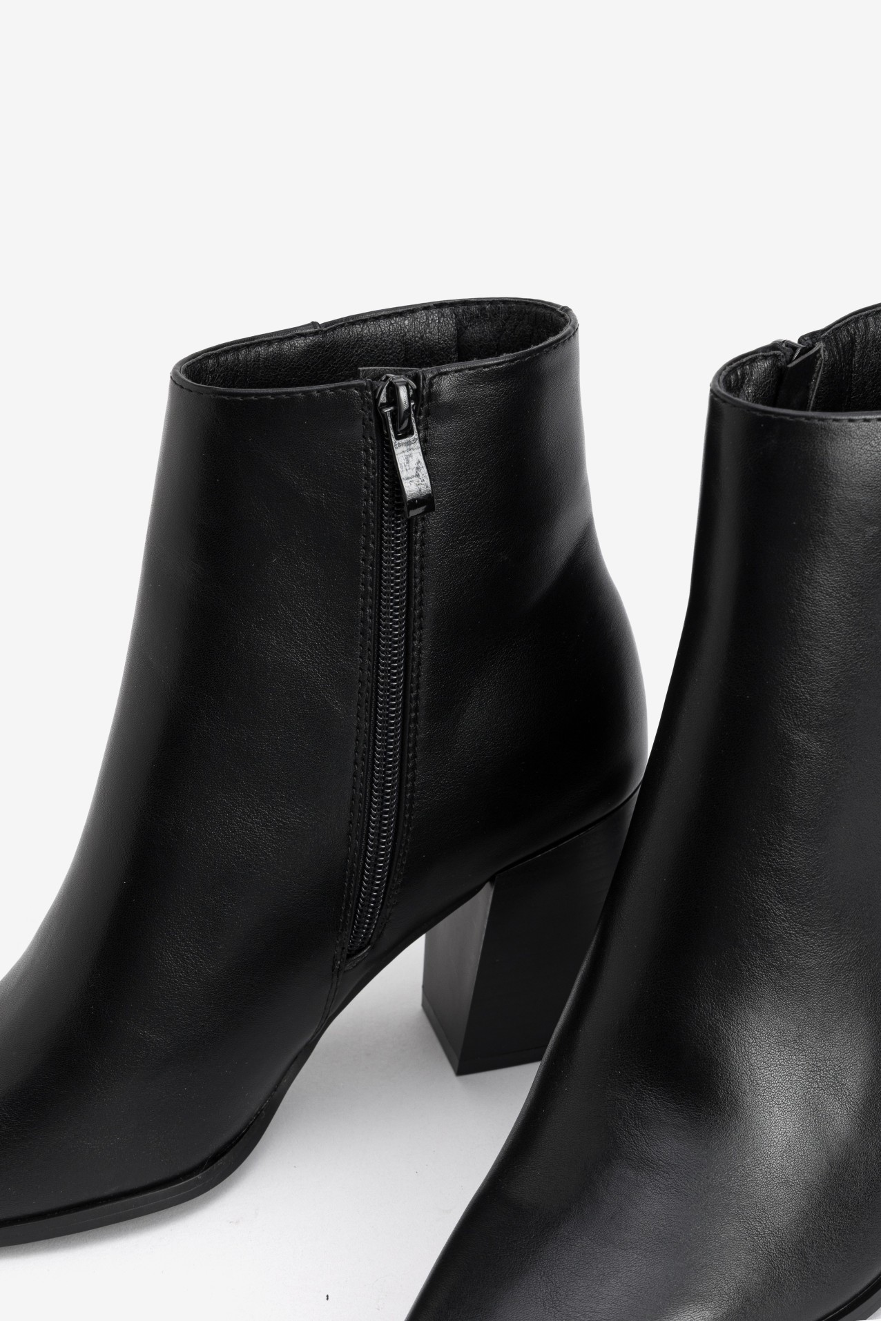 Black Chunky Heel Boots