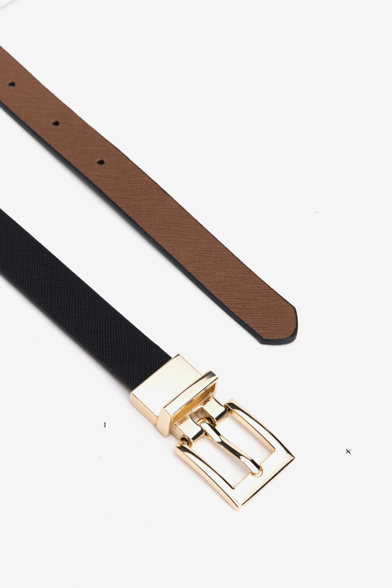 Reversible Slim Black Belt