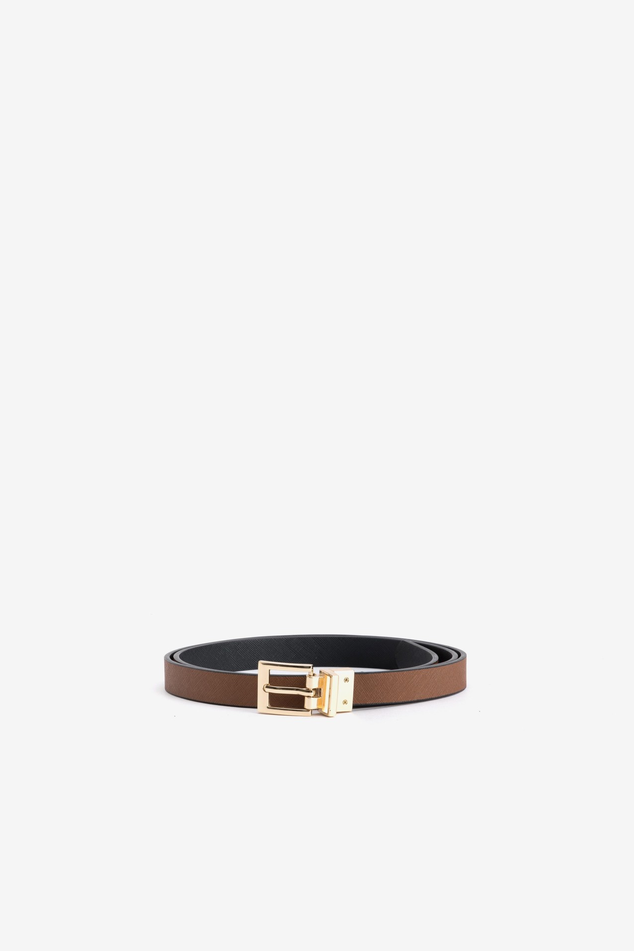 Reversible Slim Black Belt