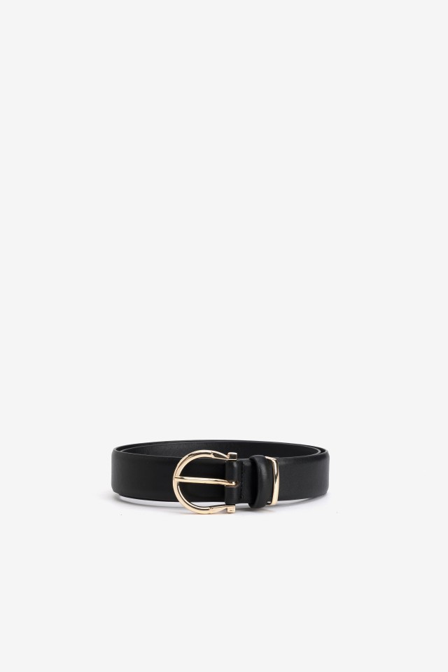 Black Belt With Gold Buckle