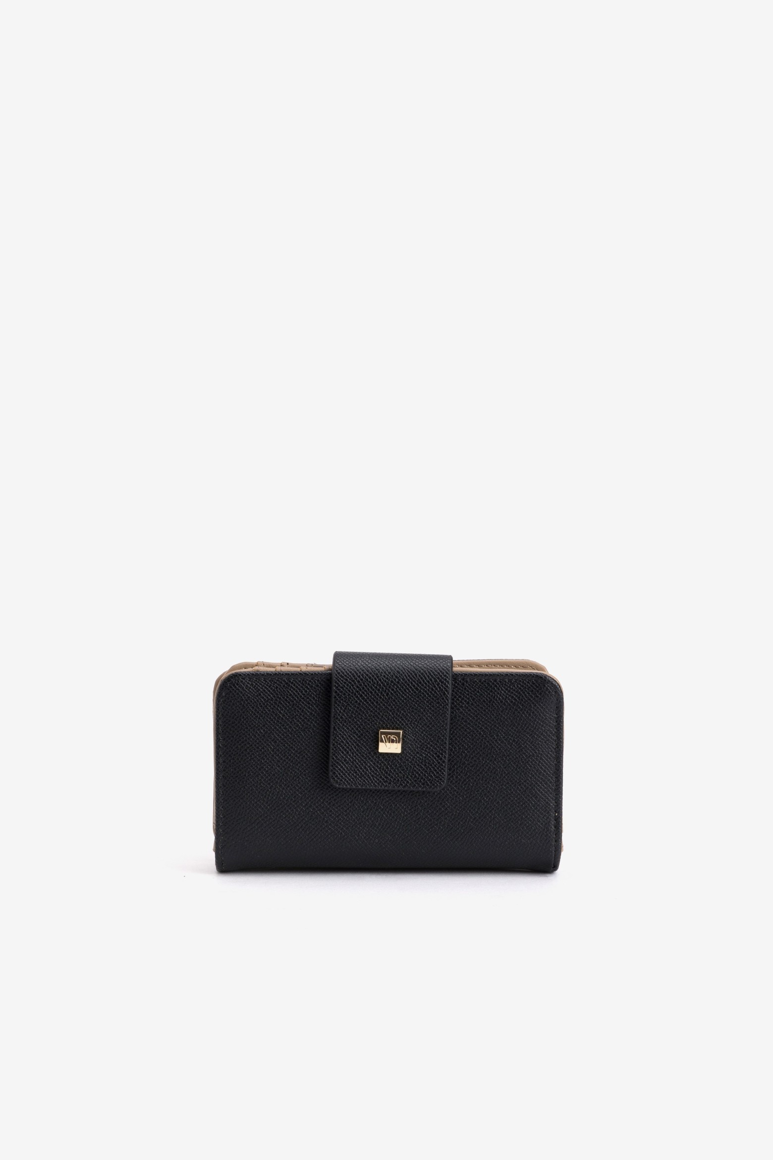 Porta moedas preto compacto