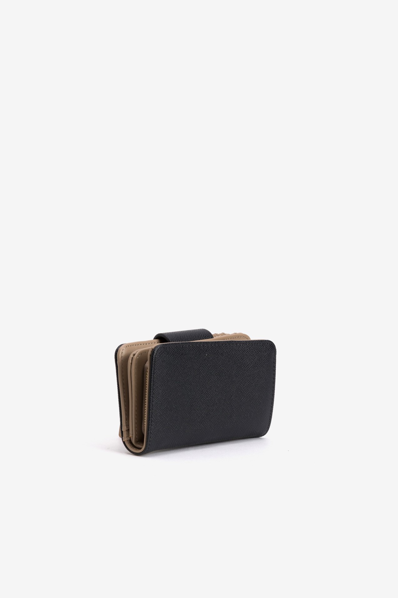 Porta moedas preto compacto