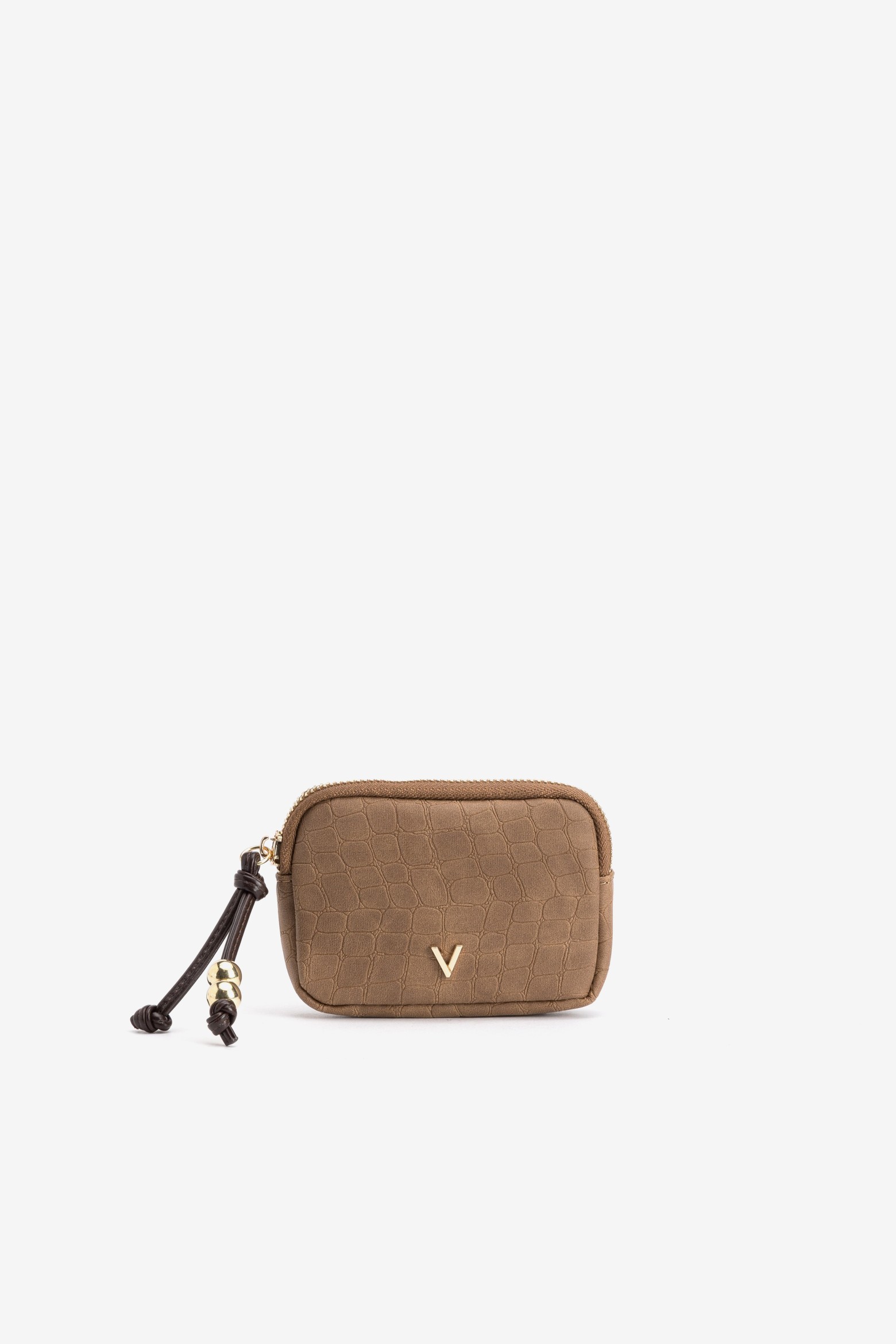 Brown Textured Coin Purse