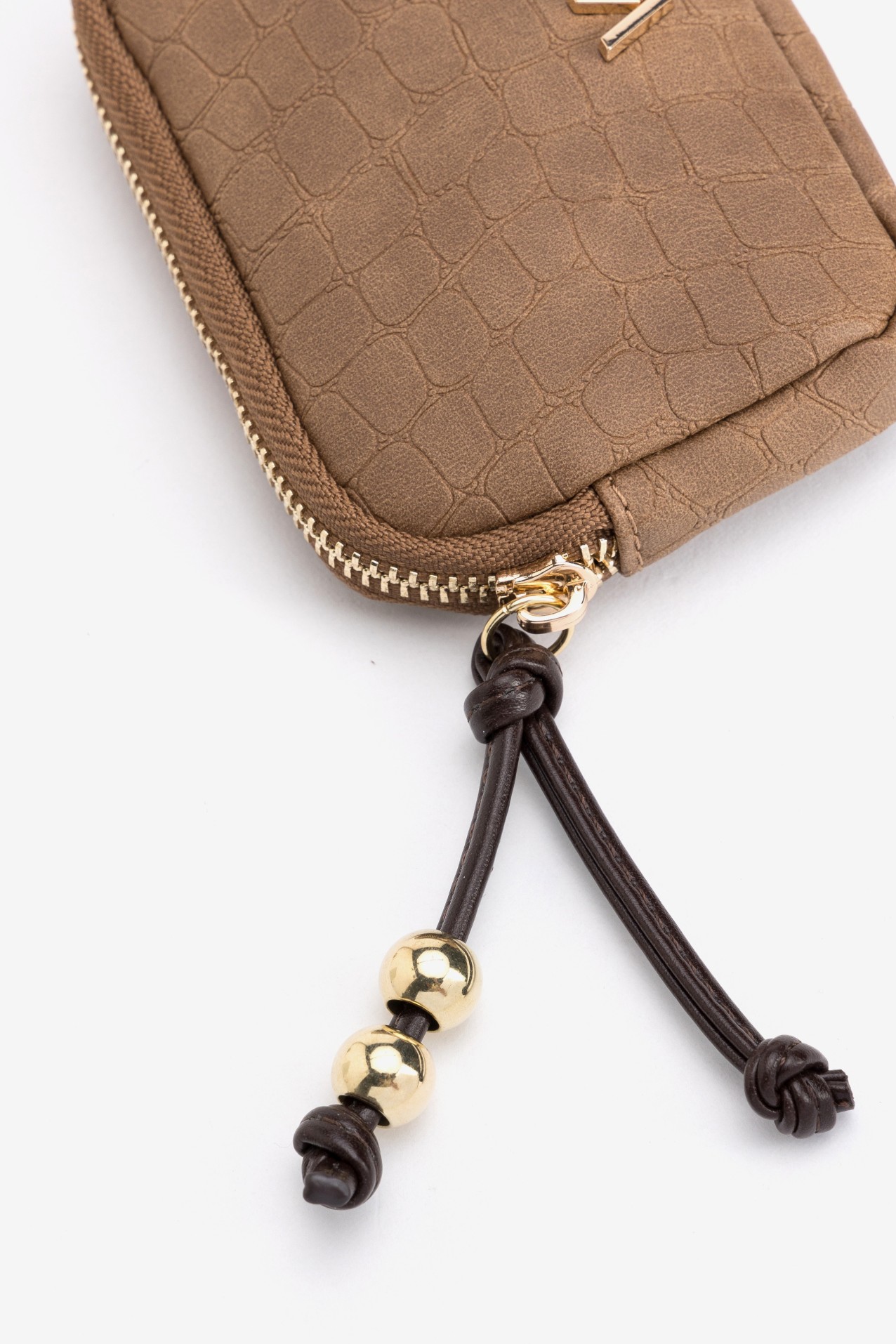 Brown Textured Coin Purse