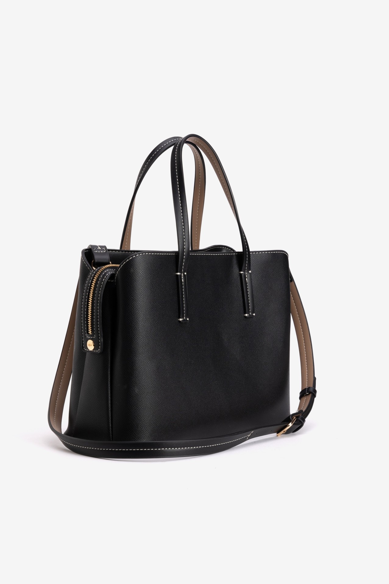Black Structured Handbag
