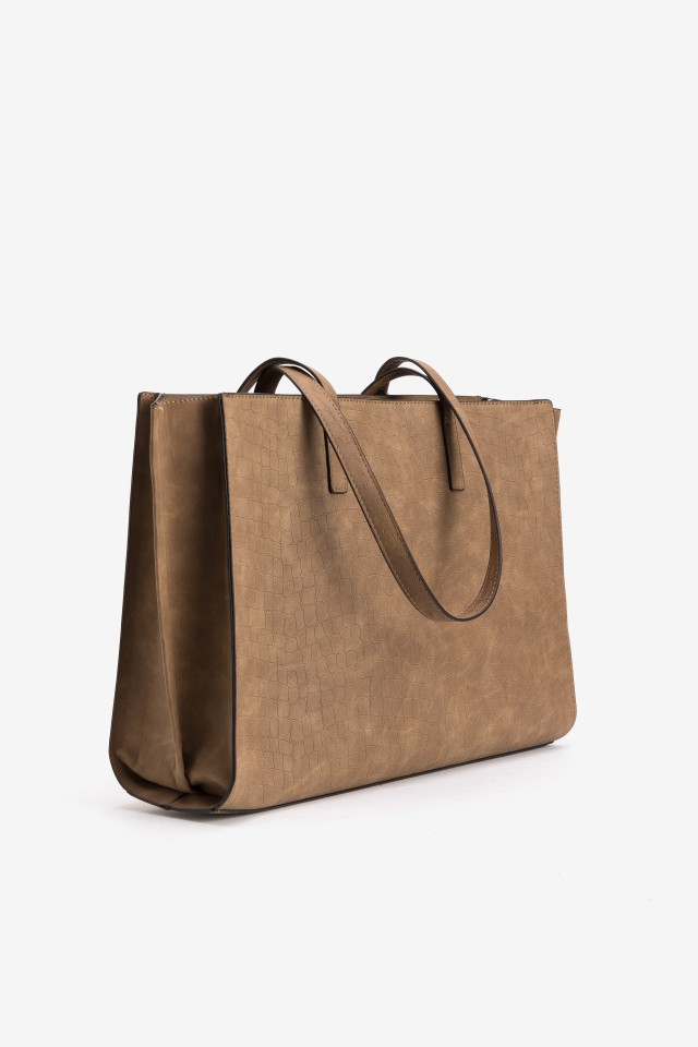 Brown Tote Bag with Tag Brown Tote Bag with Tag