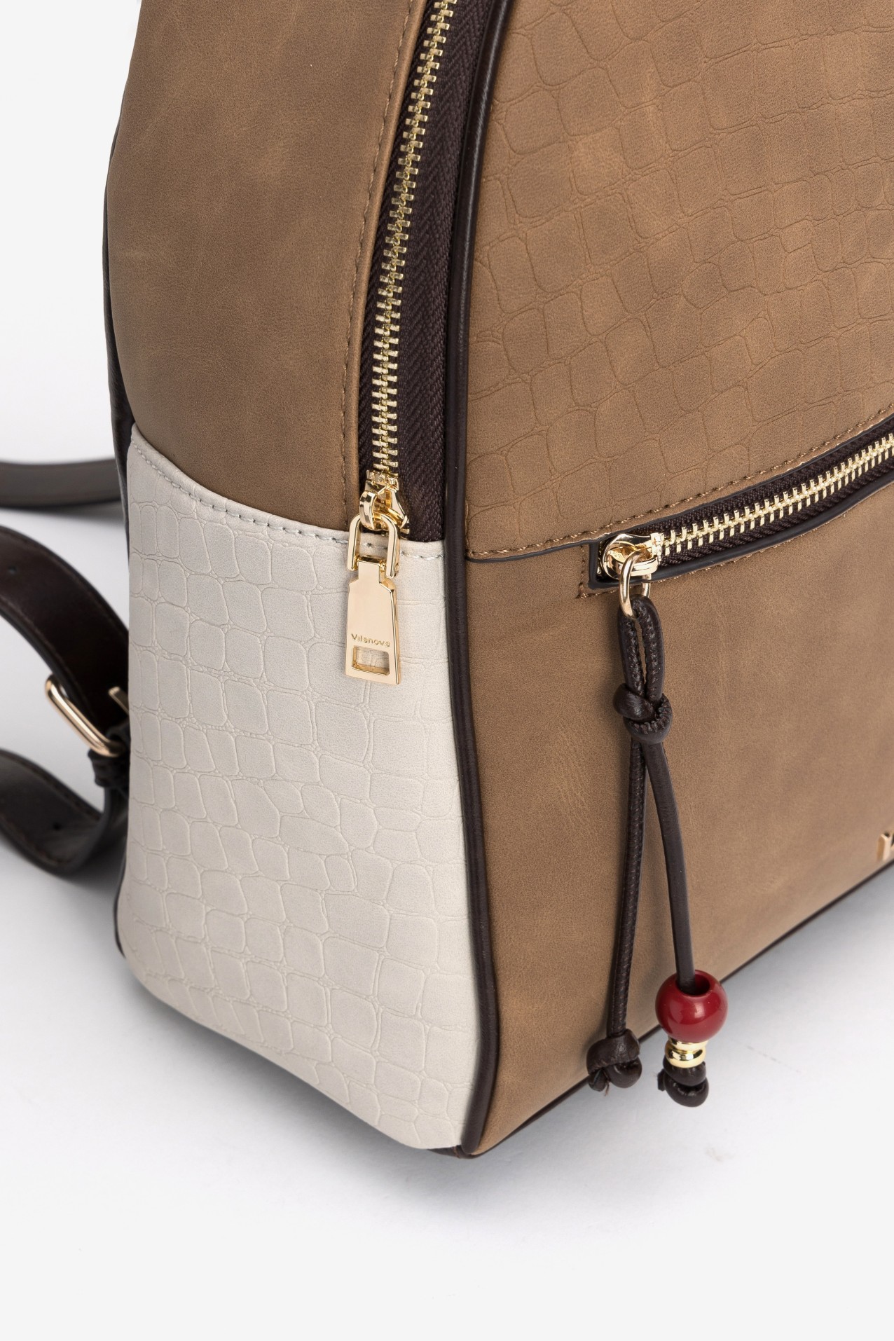 Two-Tone Brown Backpack