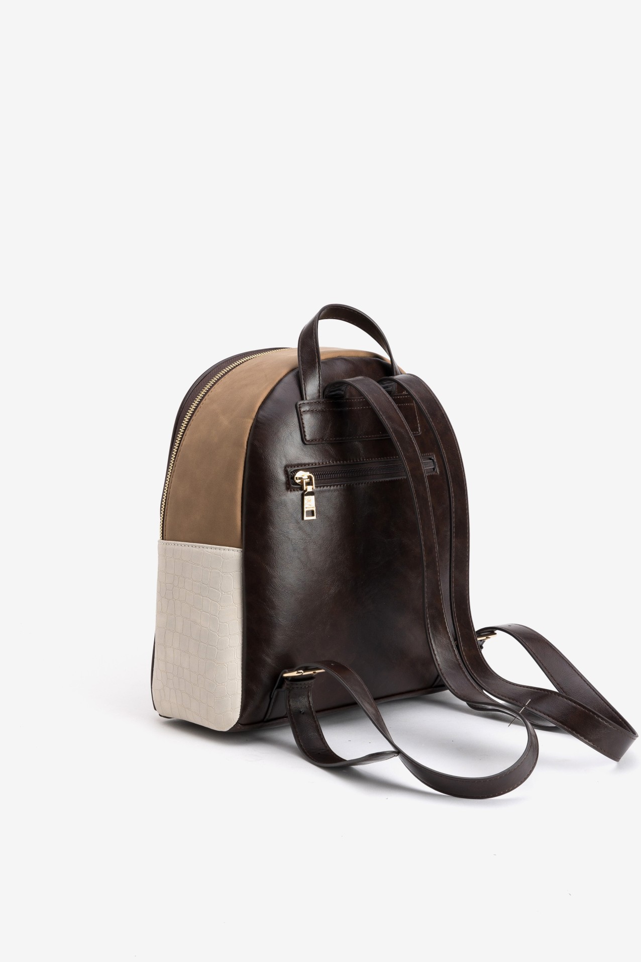 Two-Tone Brown Backpack