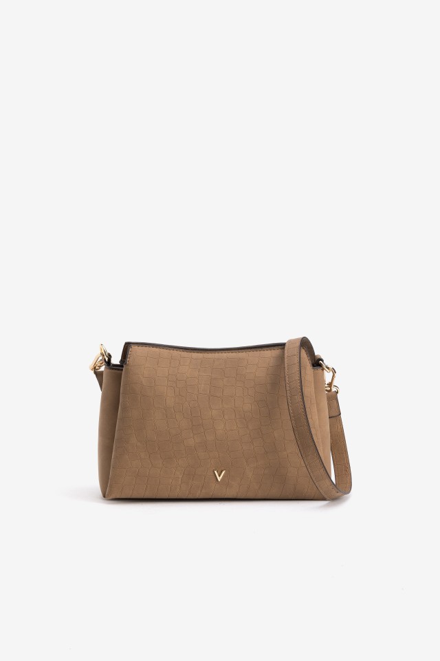 Brown Croc-Effect Wallet Bag Brown Croc-Effect Wallet Bag