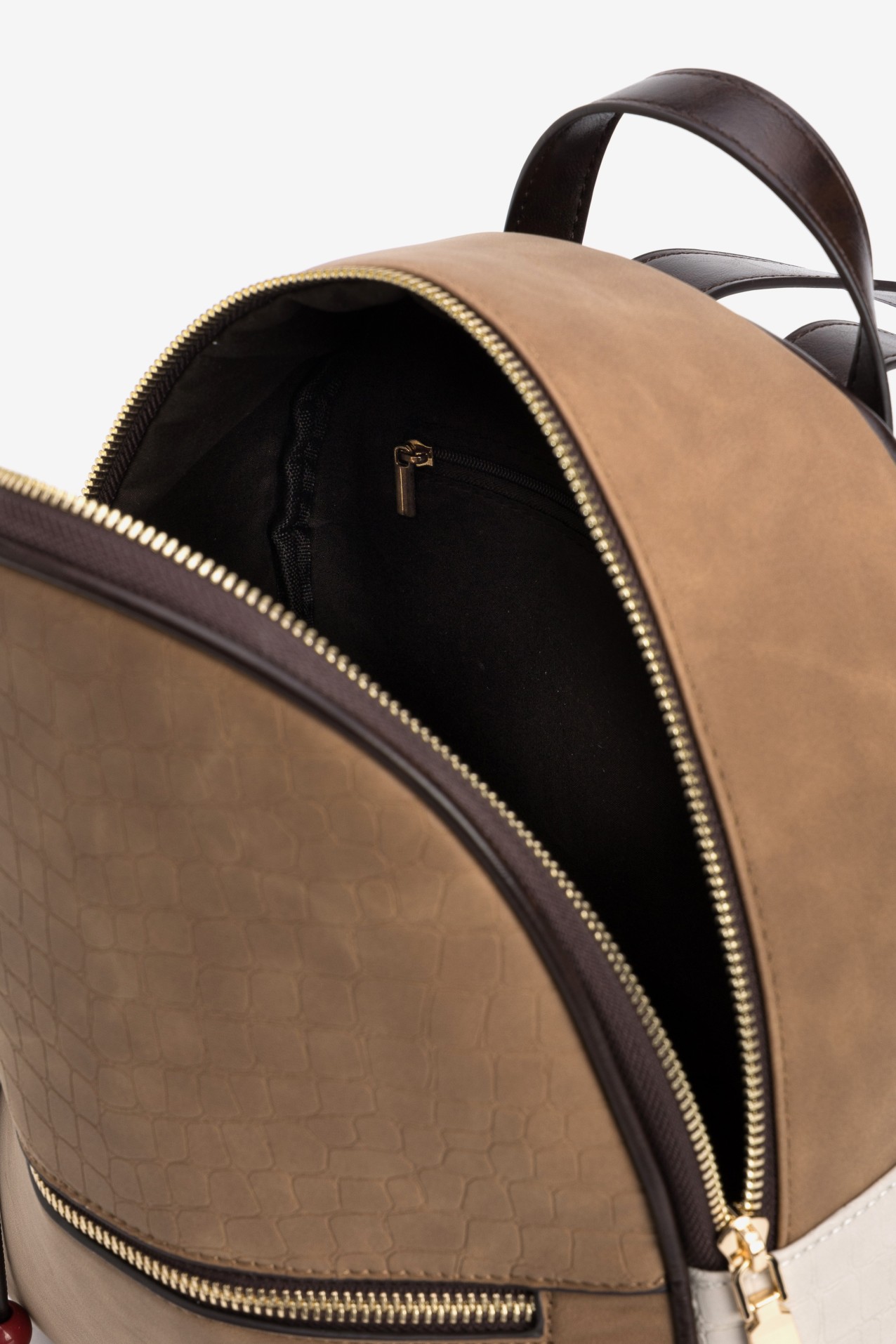Two-Tone Brown Backpack