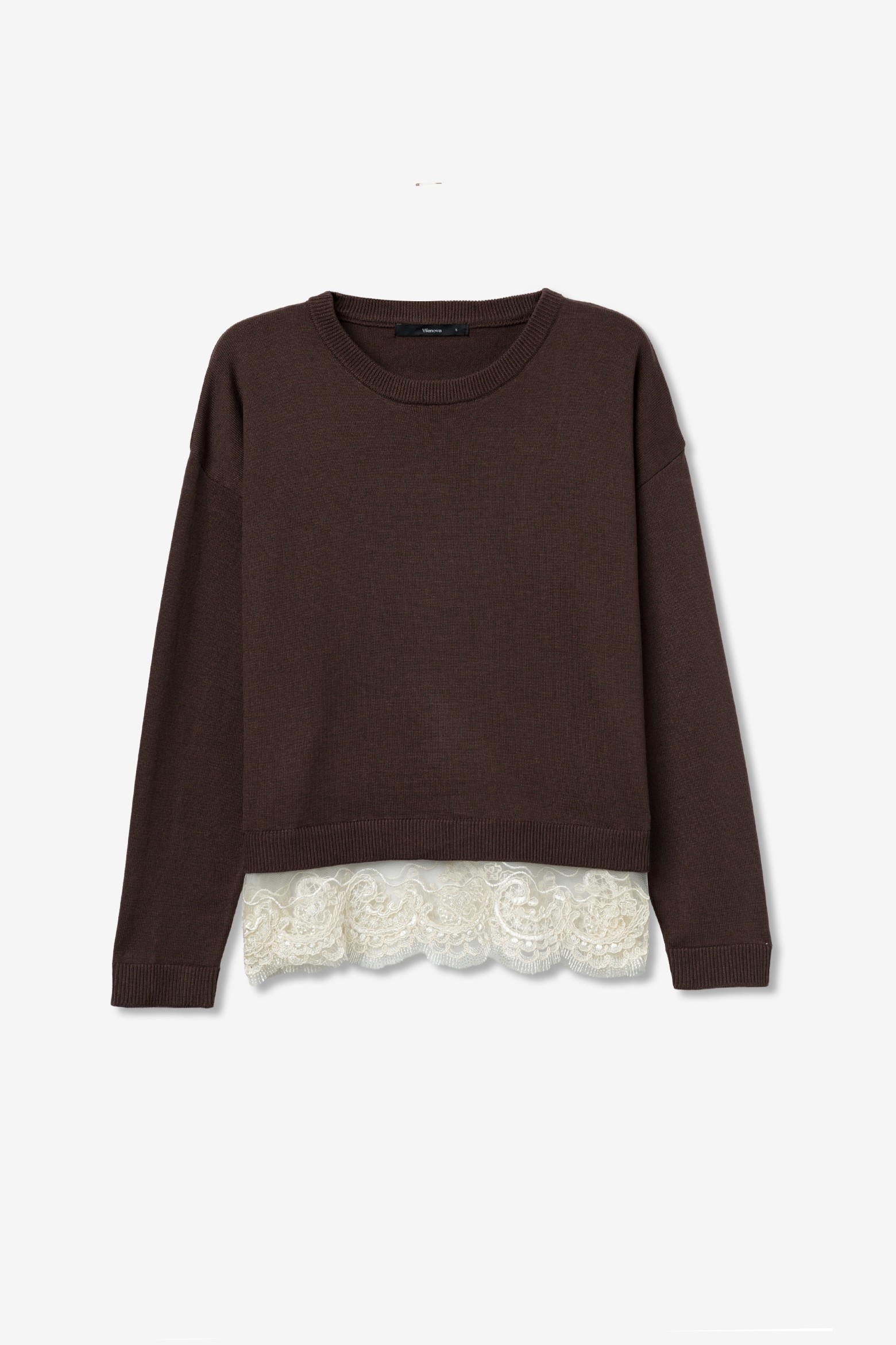Brown Knit Regular Sweater