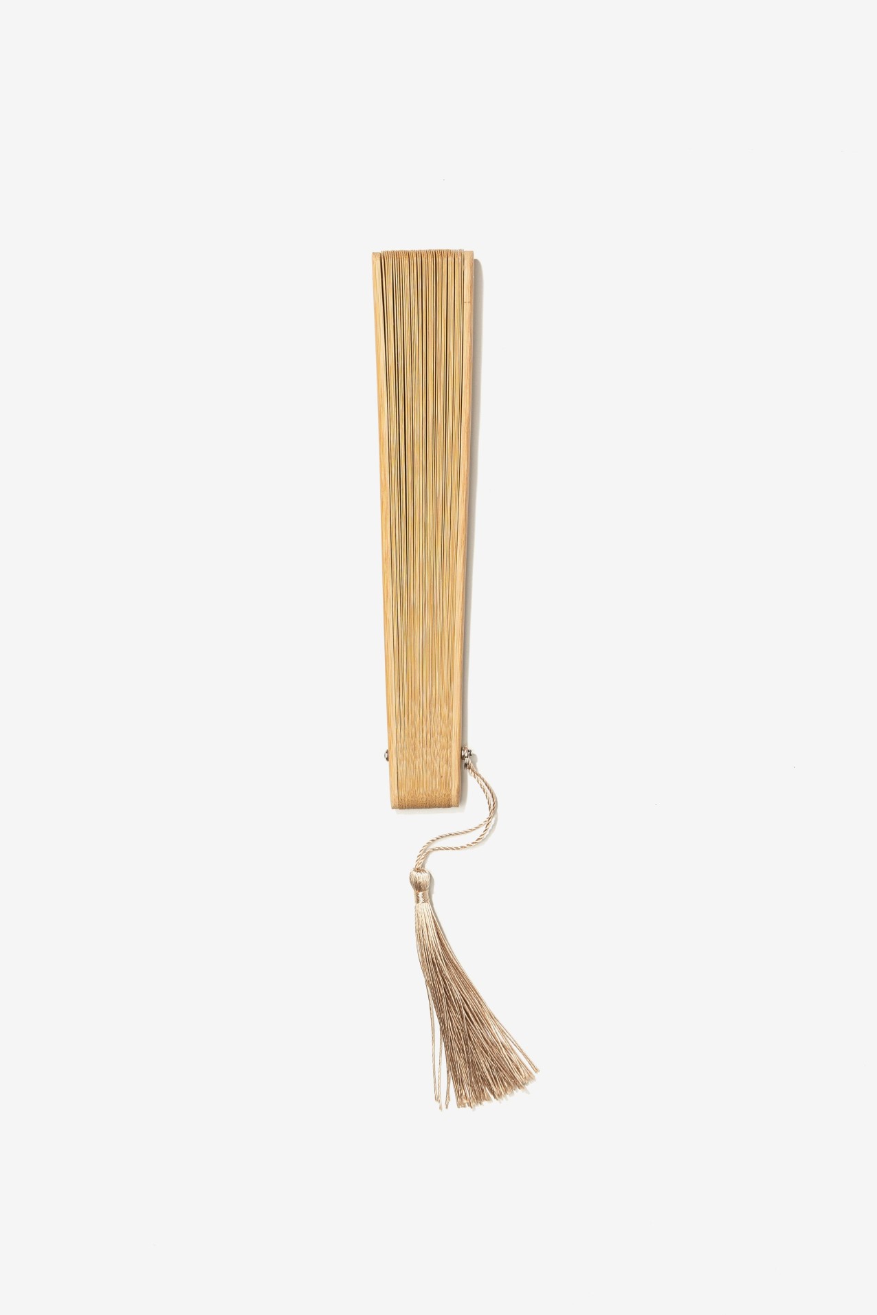 Beige Folding Fan Accessory
