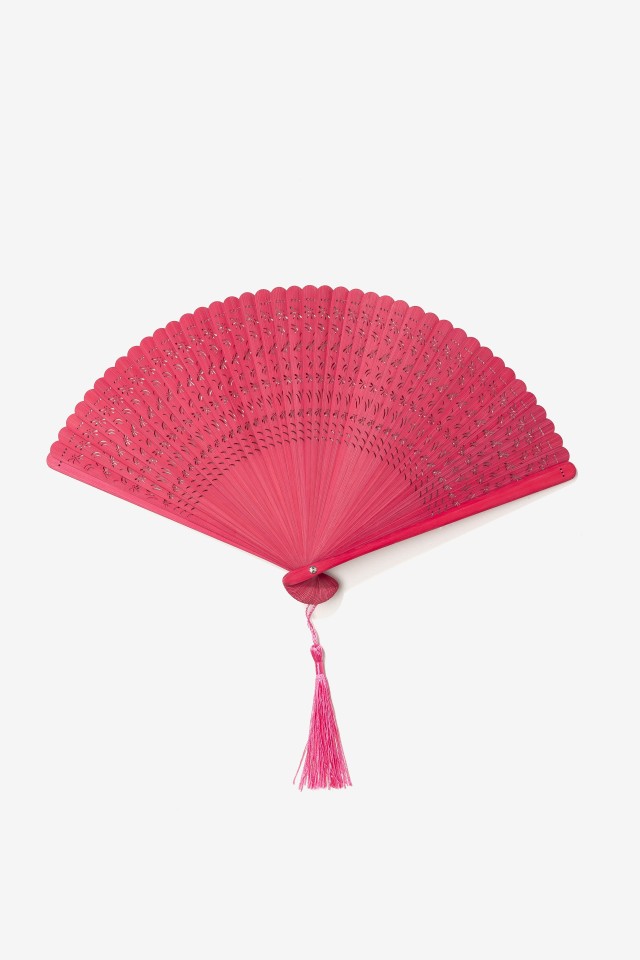 Pink Hand Fan Accessory