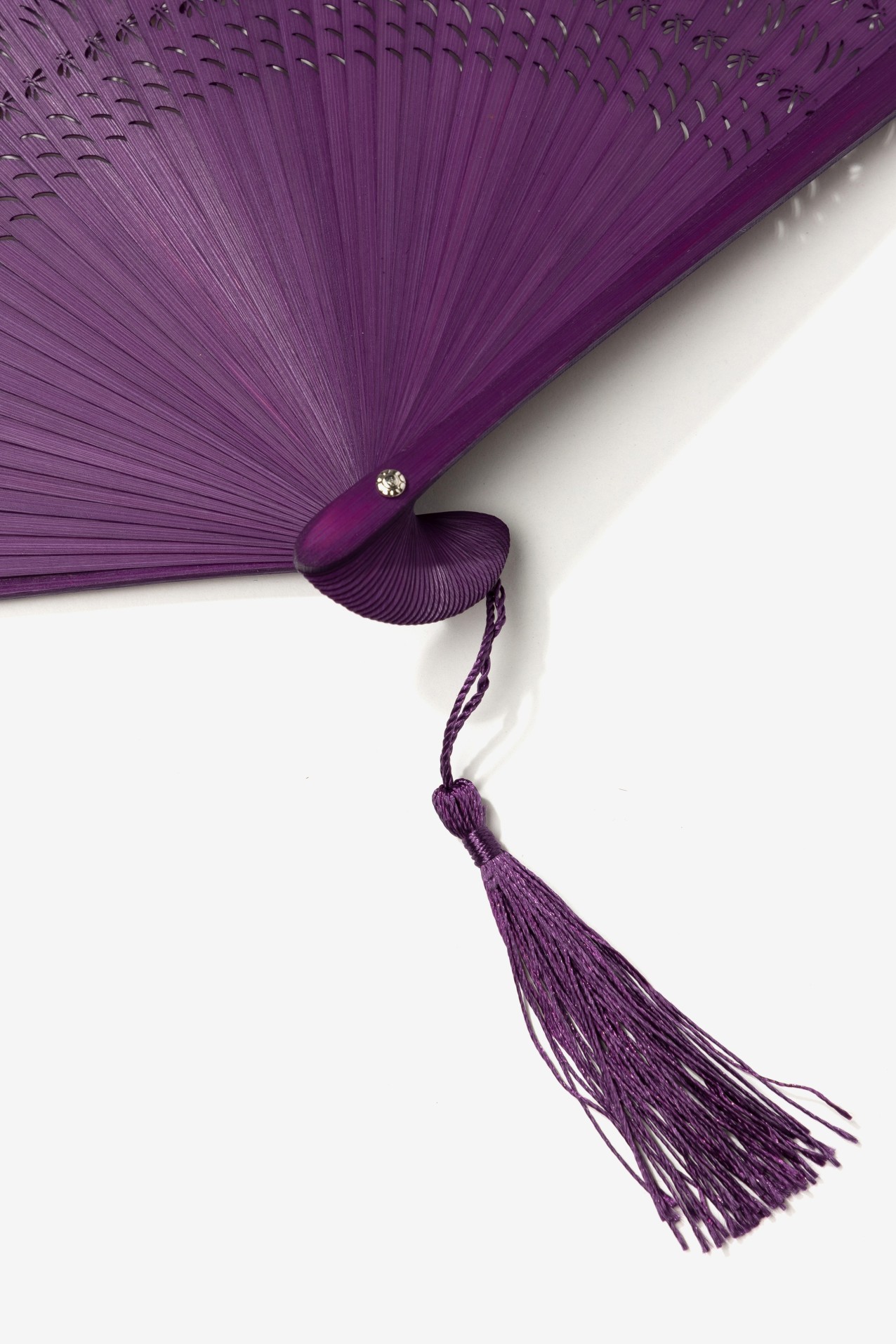 Purple Hand Fan Accessory