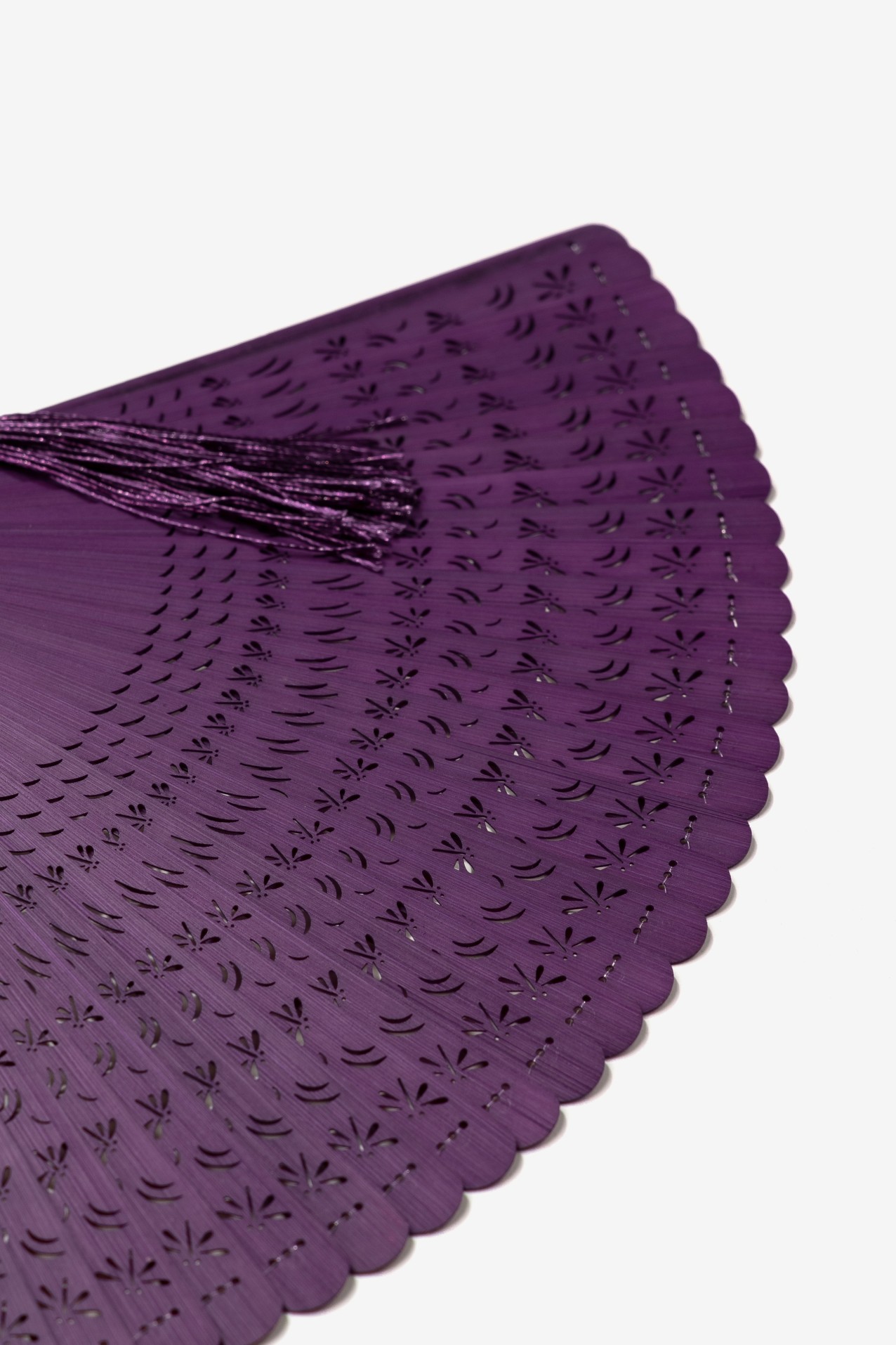 Purple Hand Fan Accessory