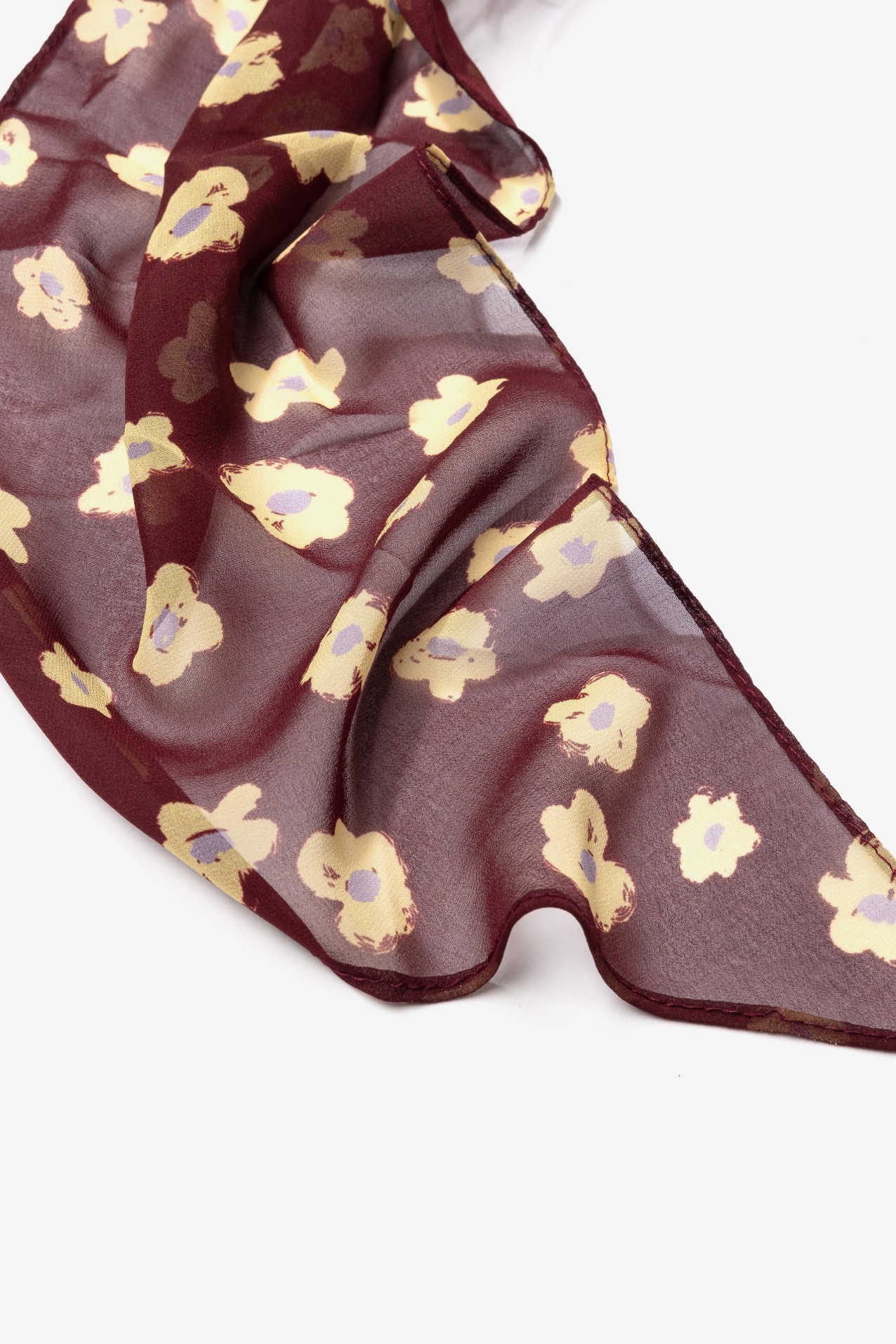 Red Skinny Floral Bandana