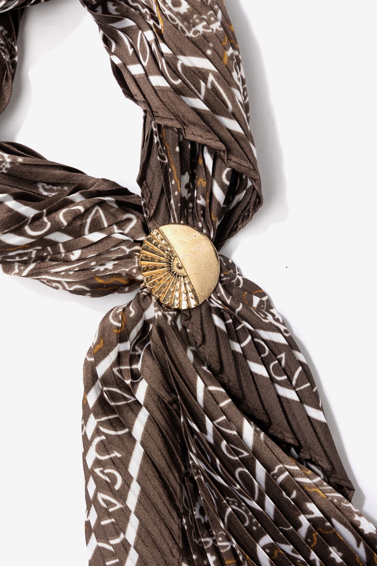 Brown Skinny Bandana Scarf
