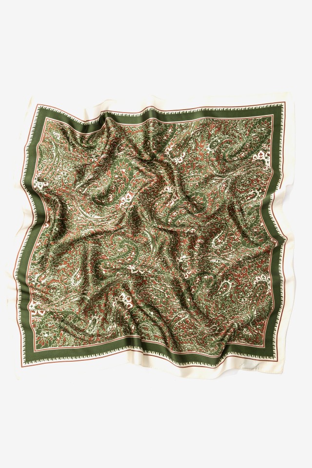 Green Paisley Bandana Scarf