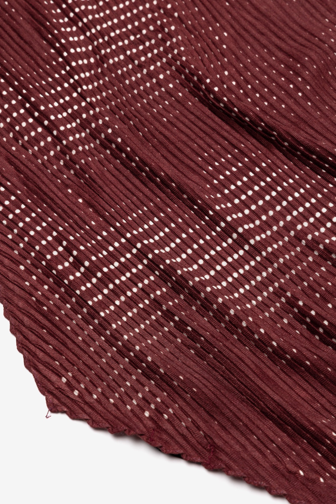 Red Pleated Skinny Bandana