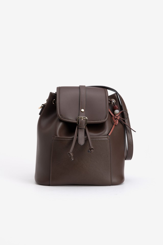 Brown Minimal Bucket Bag Brown Minimal Bucket Bag